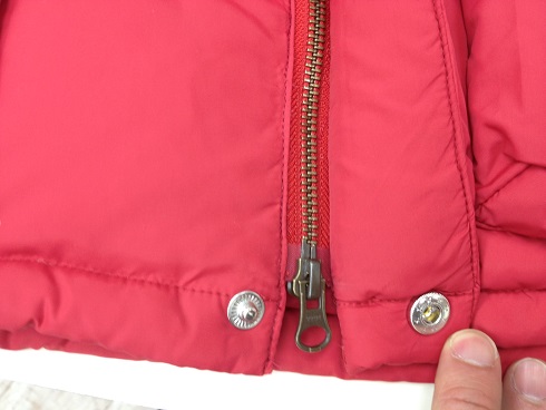 ダウンコートのファスナー交換after