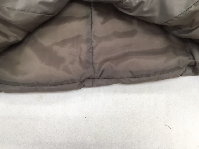 ダウンコートの着丈つめ（裏側の状態）before