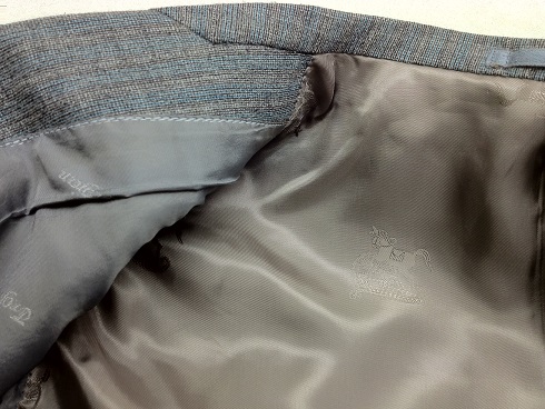 ジャケットの裏地を部分的に交換after