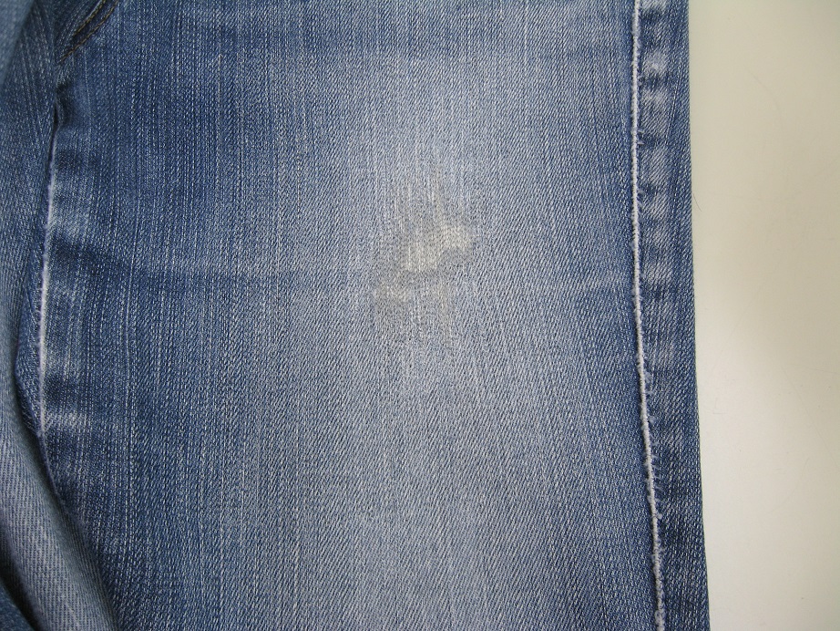 ジーンズ膝の補修after