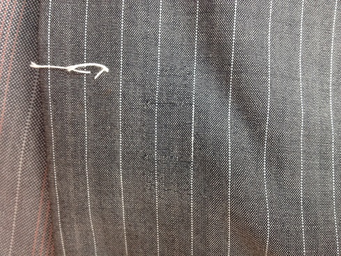 ズボンの穴をかけはぎで直すafter